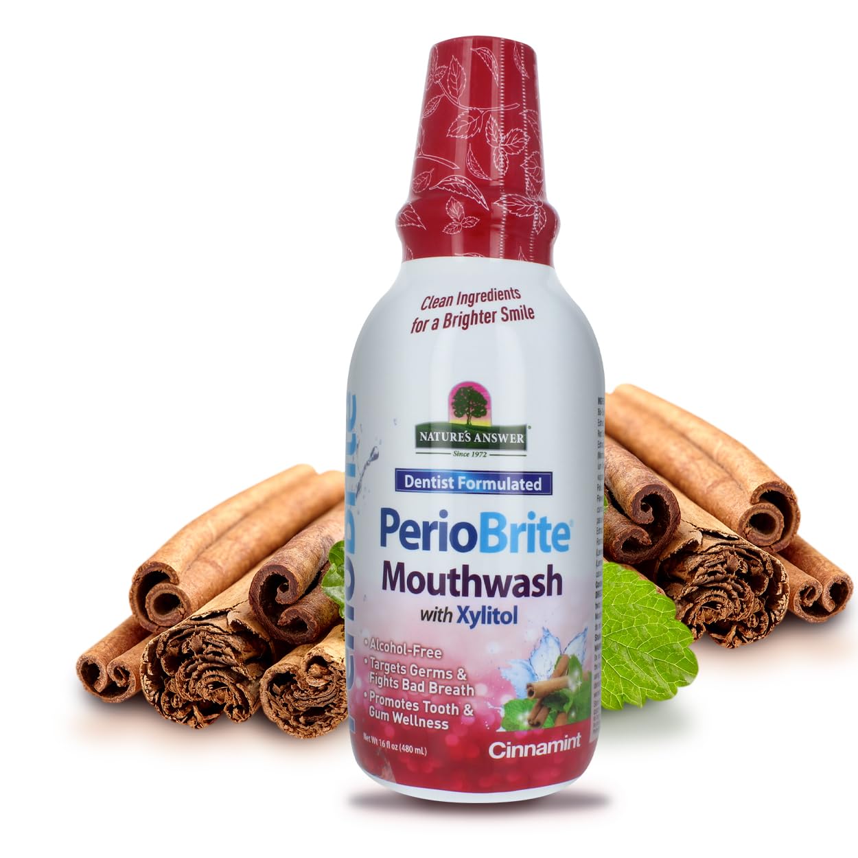 Foto 2 pulgar | Enjuague Bucal Nature's Answer Periobrite Cinamint 473 Ml - Venta Internacional.