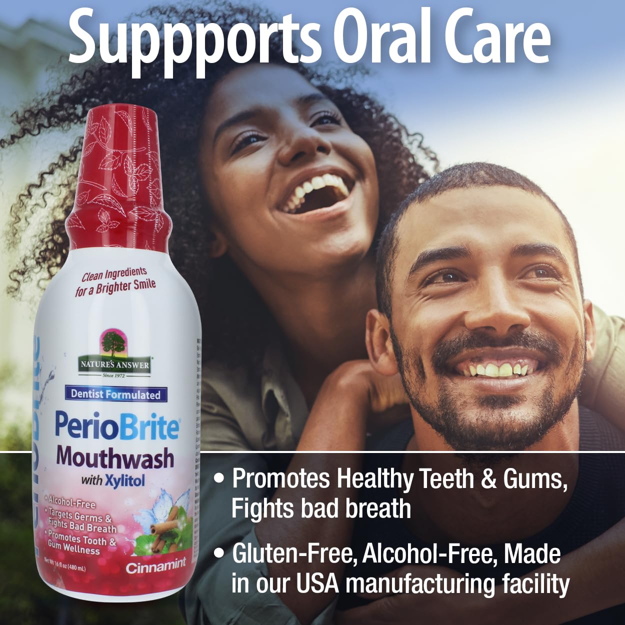 Foto 5 | Enjuague Bucal Nature's Answer Periobrite Cinamint 473 Ml - Venta Internacional.