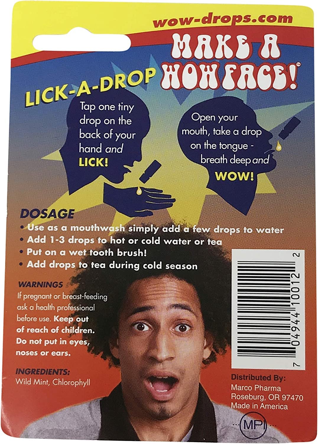 Foto 5 pulgar | Ambientador de Aliento Wow Lick a Drops Menta 10 ml - Venta Internacional
