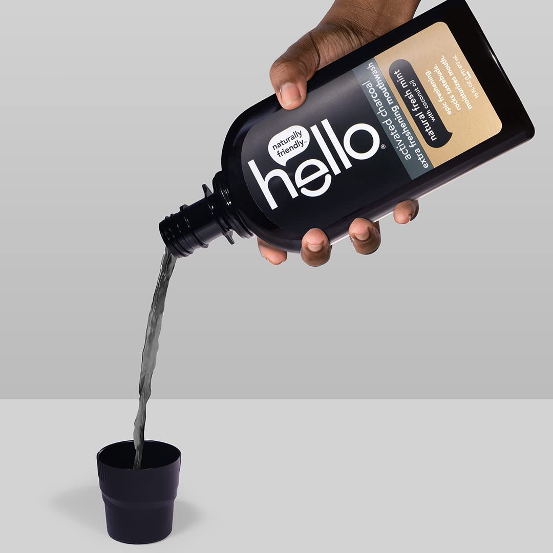 Foto 6 | Enjuague Bucal Hello, Carbón Activado, Extra Refrescante, 480 Ml, X3 - Venta Internacional.