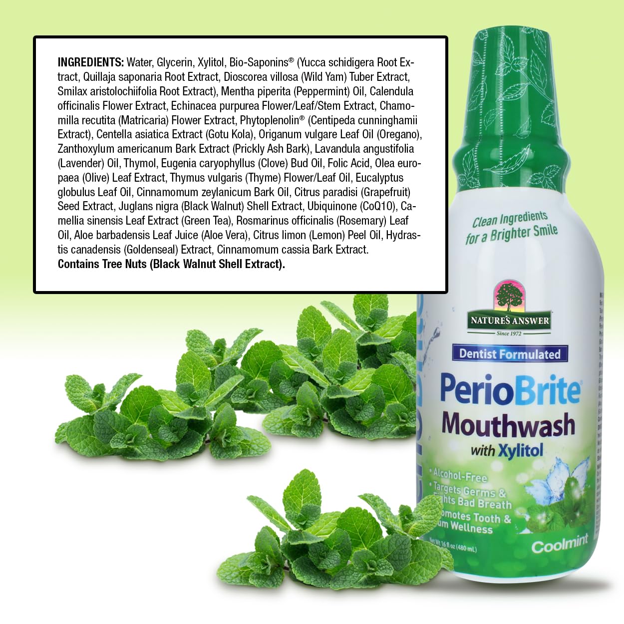 Foto 3 | Enjuague Bucal Nature's Answer Periobrite Cool Mint 480 Ml (paquete De 2) - Venta Internacional.
