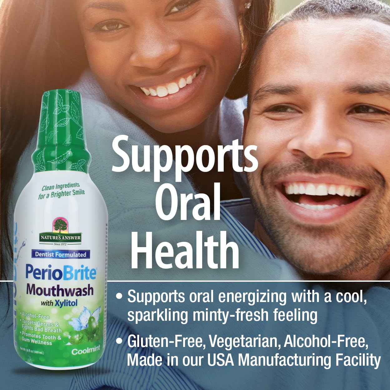 Foto 6 pulgar | Enjuague Bucal Nature's Answer Periobrite Cool Mint 480 Ml (paquete De 2) - Venta Internacional.