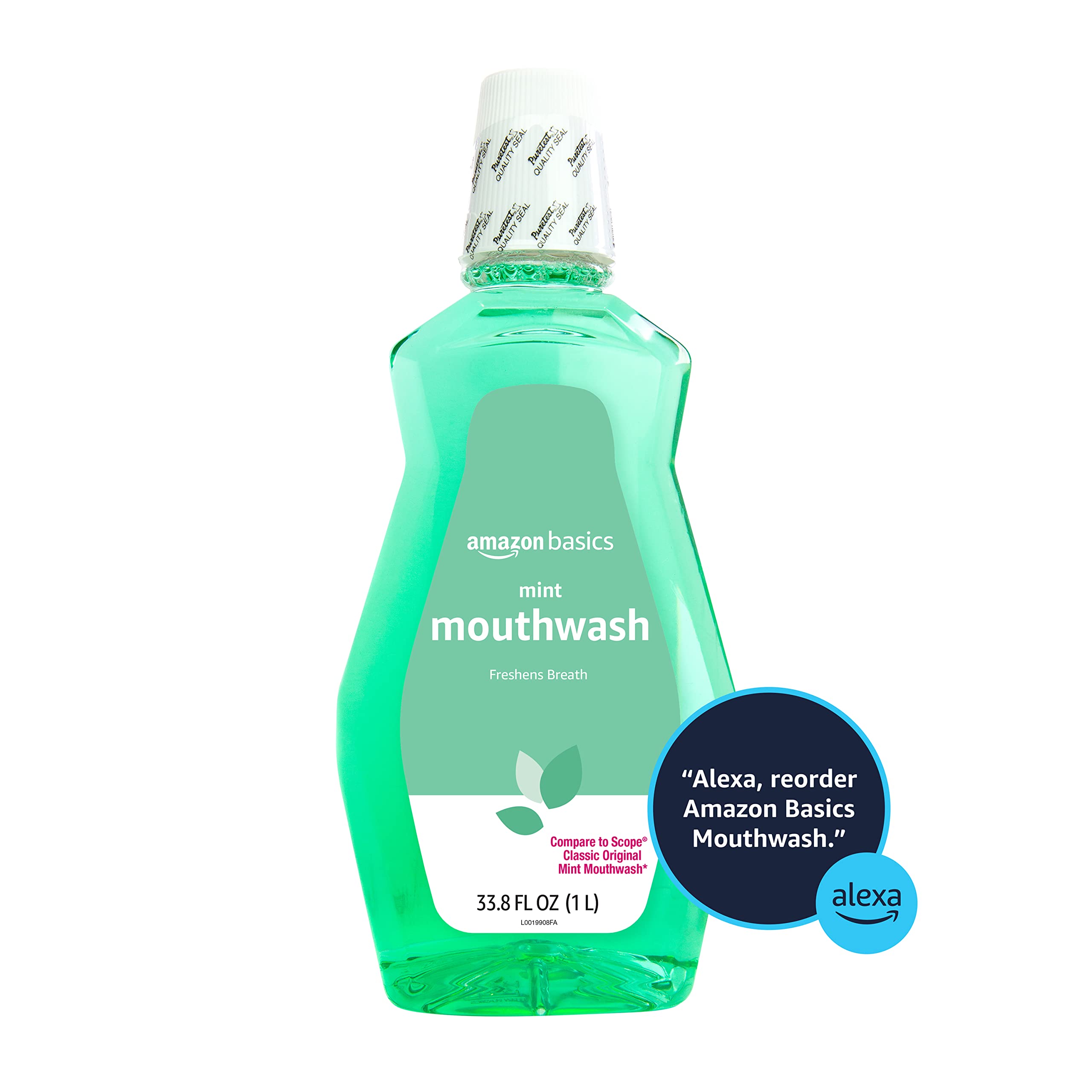 Foto 3 pulgar | Enjuague Bucal Amazon Basics Fresh Mint, 1 Litro (paquete De 1) - Venta Internacional.