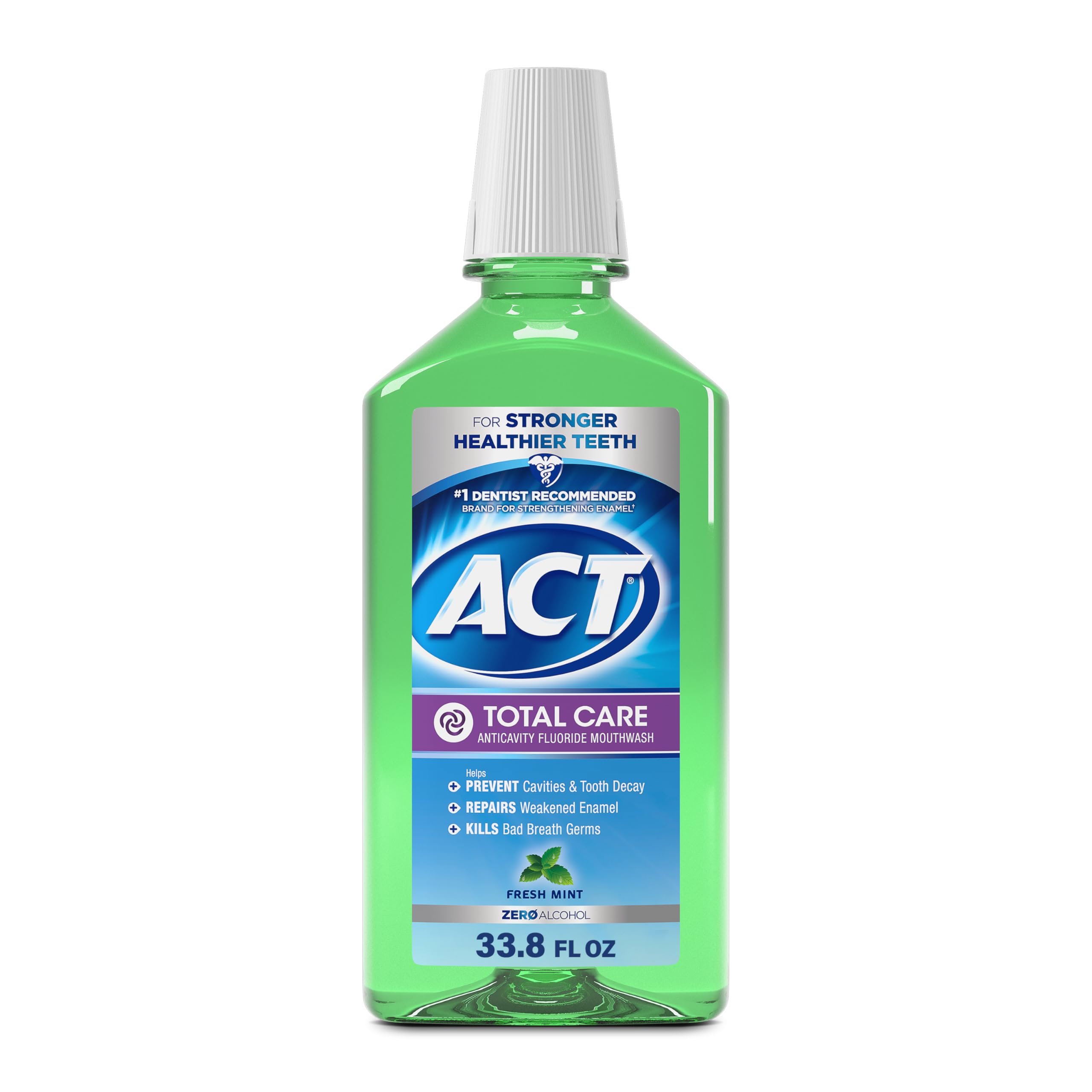Foto 2 pulgar | Enjuague Bucal Act Total Care Zero Alcohol Anticaries, 1 L, Menta Fresca - Venta Internacional.
