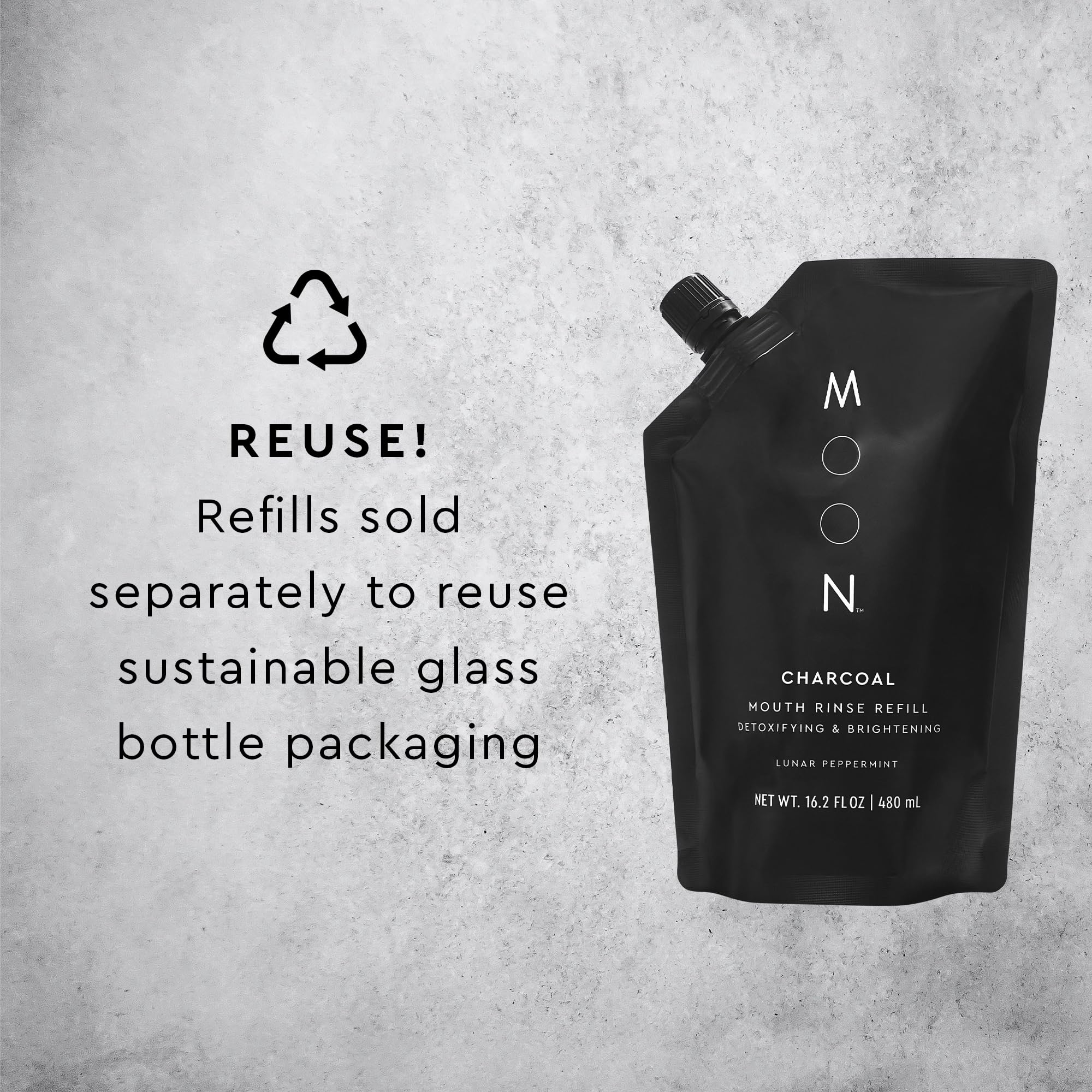 Foto 3 | Enjuague Bucal Moon Charcoal, Refresca El Aliento Y Desintoxica, 500 Ml - Venta Internacional.