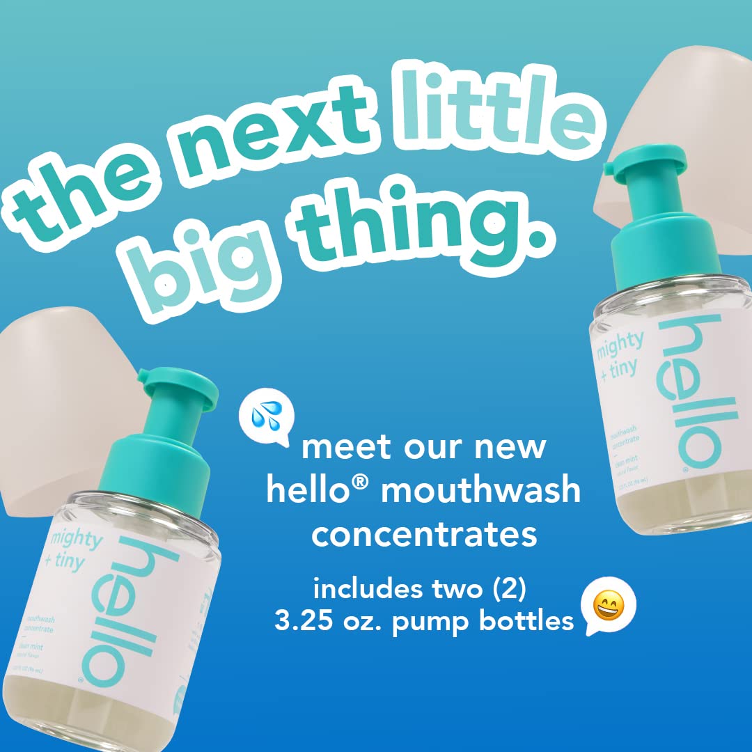 Foto 2 | Enjuague Bucal Hello Clean Mint Concentrate Sin Alcohol, 100 Ml, Paquete De 2 - Venta Internacional.