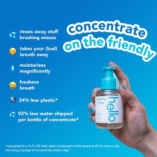 Foto 3 | Enjuague Bucal Hello Clean Mint Concentrate Sin Alcohol, 100 Ml, Paquete De 2 - Venta Internacional.