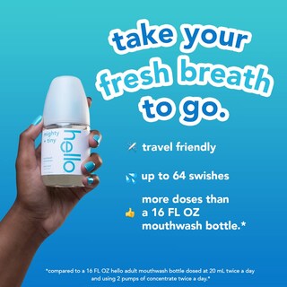 Foto 4 | Enjuague Bucal Hello Clean Mint Concentrate Sin Alcohol, 100 Ml, Paquete De 2 - Venta Internacional.