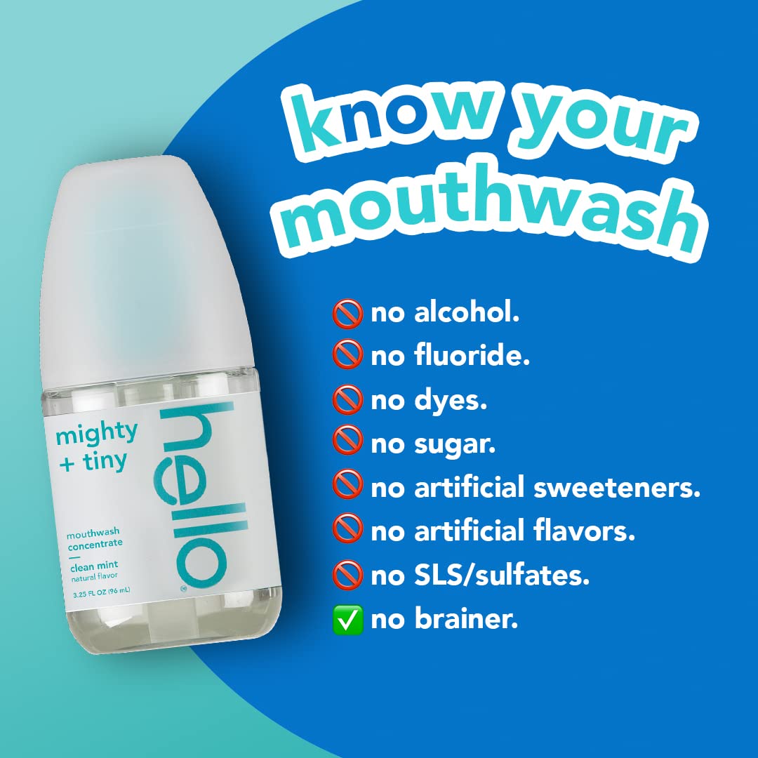 Foto 7 pulgar | Enjuague Bucal Hello Clean Mint Concentrate Sin Alcohol, 100 Ml, Paquete De 2 - Venta Internacional.
