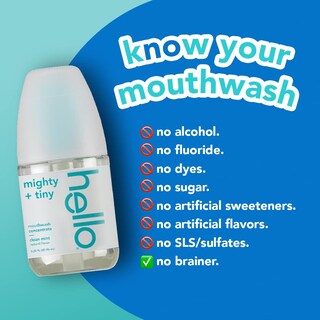 Foto 6 | Enjuague Bucal Hello Clean Mint Concentrate Sin Alcohol, 100 Ml, Paquete De 2 - Venta Internacional.