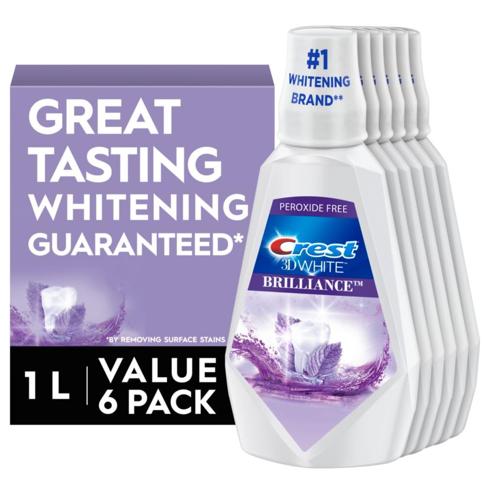 Foto 1 | Enjuague Bucal Crest 3d White Brilliance Whitening, 1 Litro (paquete De 6) - Venta Internacional.