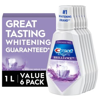 Foto 1 | Enjuague Bucal Crest 3d White Brilliance Whitening, 1 Litro (paquete De 6) - Venta Internacional.
