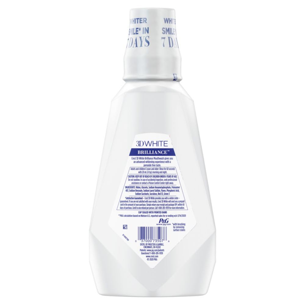 Foto 6 pulgar | Enjuague Bucal Crest 3d White Brilliance Whitening, 1 Litro (paquete De 6) - Venta Internacional.