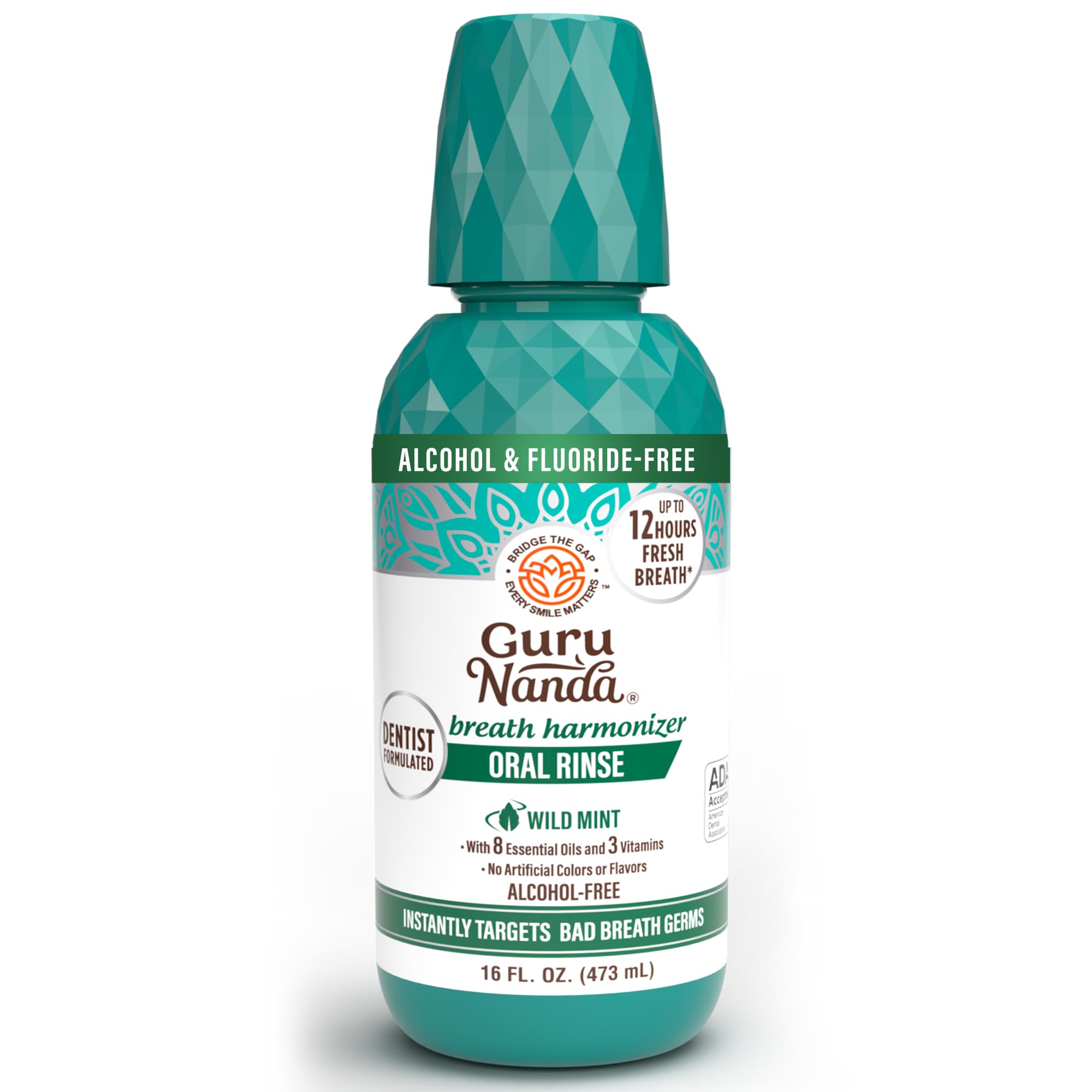 Foto 2 pulgar | Enjuague Bucal Gurunanda Oral Rinse Fresh Breath, 480 Ml, 7 Aceites Esenciales - Venta Internacional.