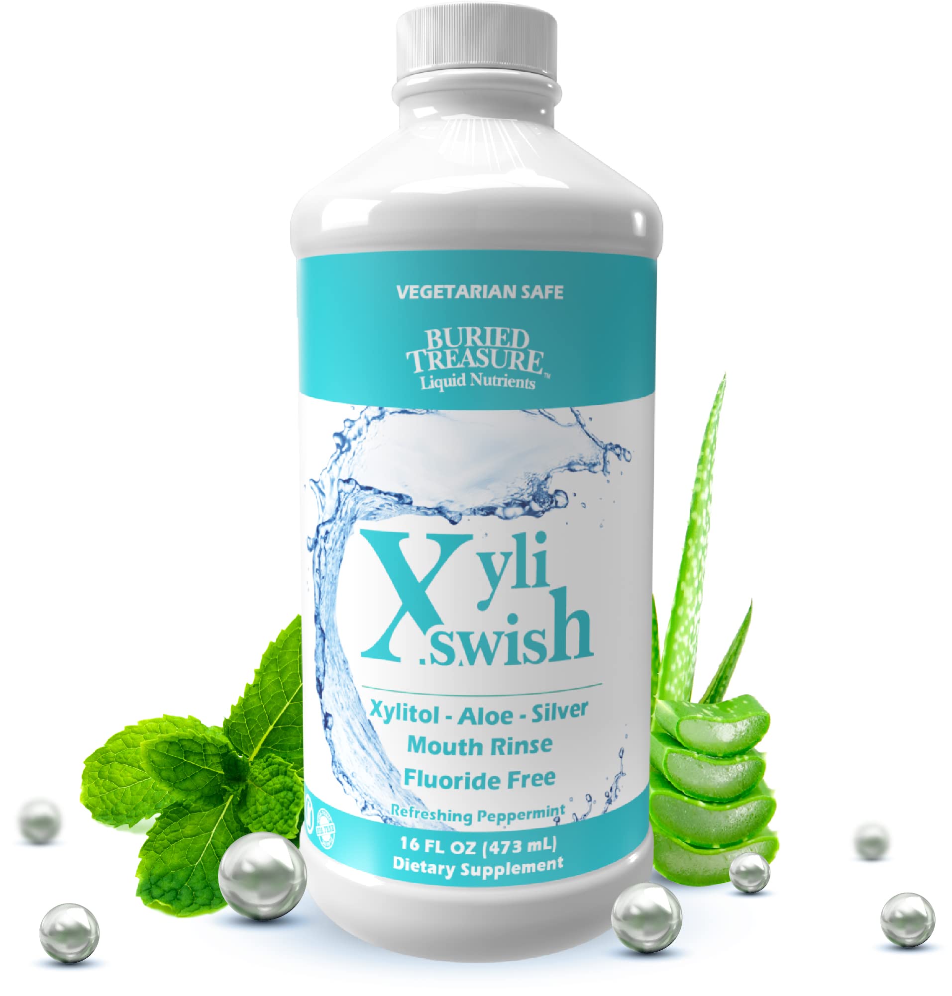 Foto 1 | Enjuague Bucal Buried Treasure Xyli Swish Nano Silver 473 Ml - Venta Internacional.
