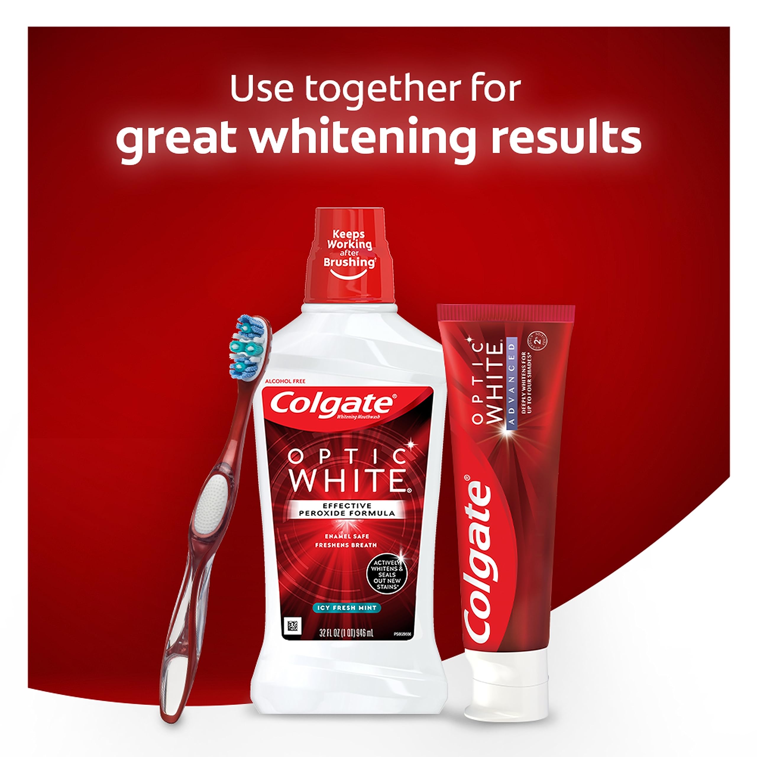 Foto 8 pulgar | Enjuague Bucal Colgate Optic White Whitening 960 Ml (paquete De 3) - Venta Internacional.