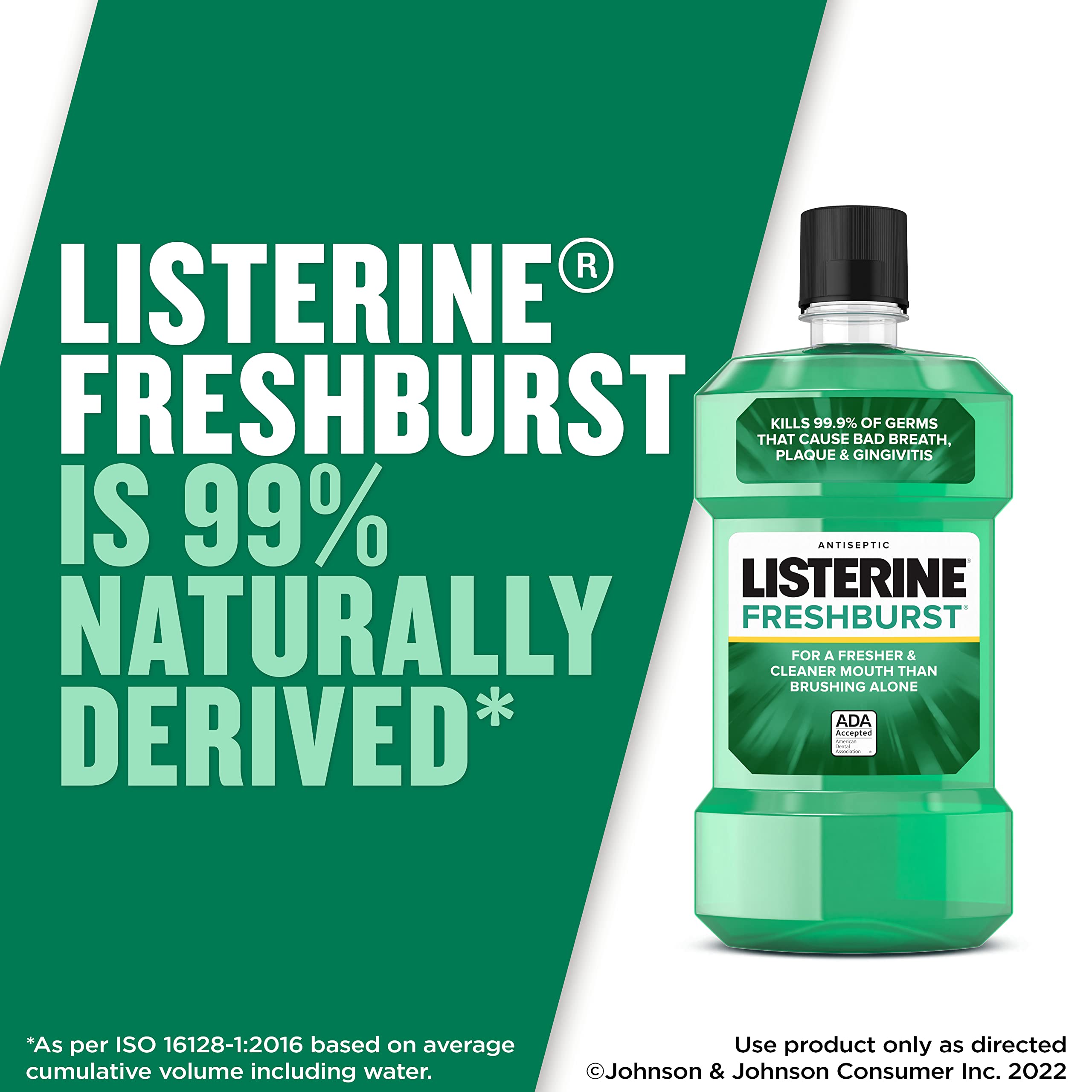 Foto 5 pulgar | Enjuague Bucal Listerine Freshburst Antiséptico, 1 Litro, Menta Verde - Venta Internacional.