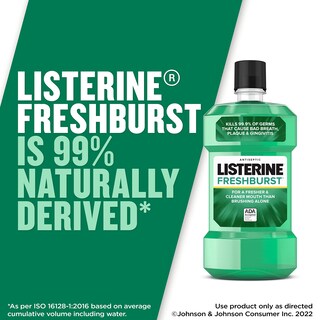 Foto 4 | Enjuague Bucal Listerine Freshburst Antiséptico, 1 Litro, Menta Verde - Venta Internacional.