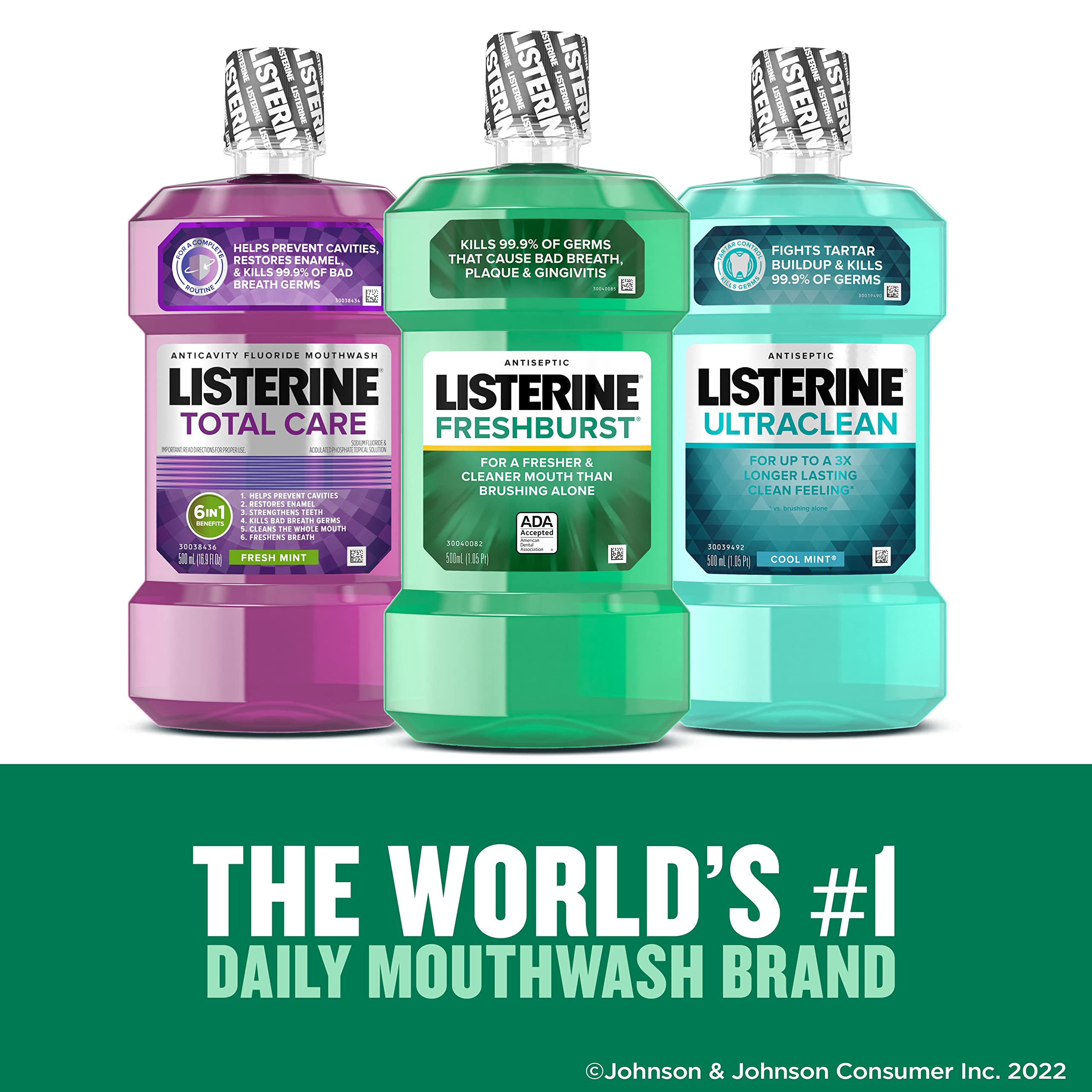 Foto 6 | Enjuague Bucal Listerine Freshburst Antiséptico, 1 Litro, Menta Verde - Venta Internacional.