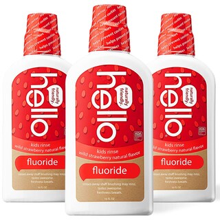Foto 1 | Enjuague Bucal Hello Kids Wild Strawberry 473 Ml (paquete De 3) - Venta Internacional.