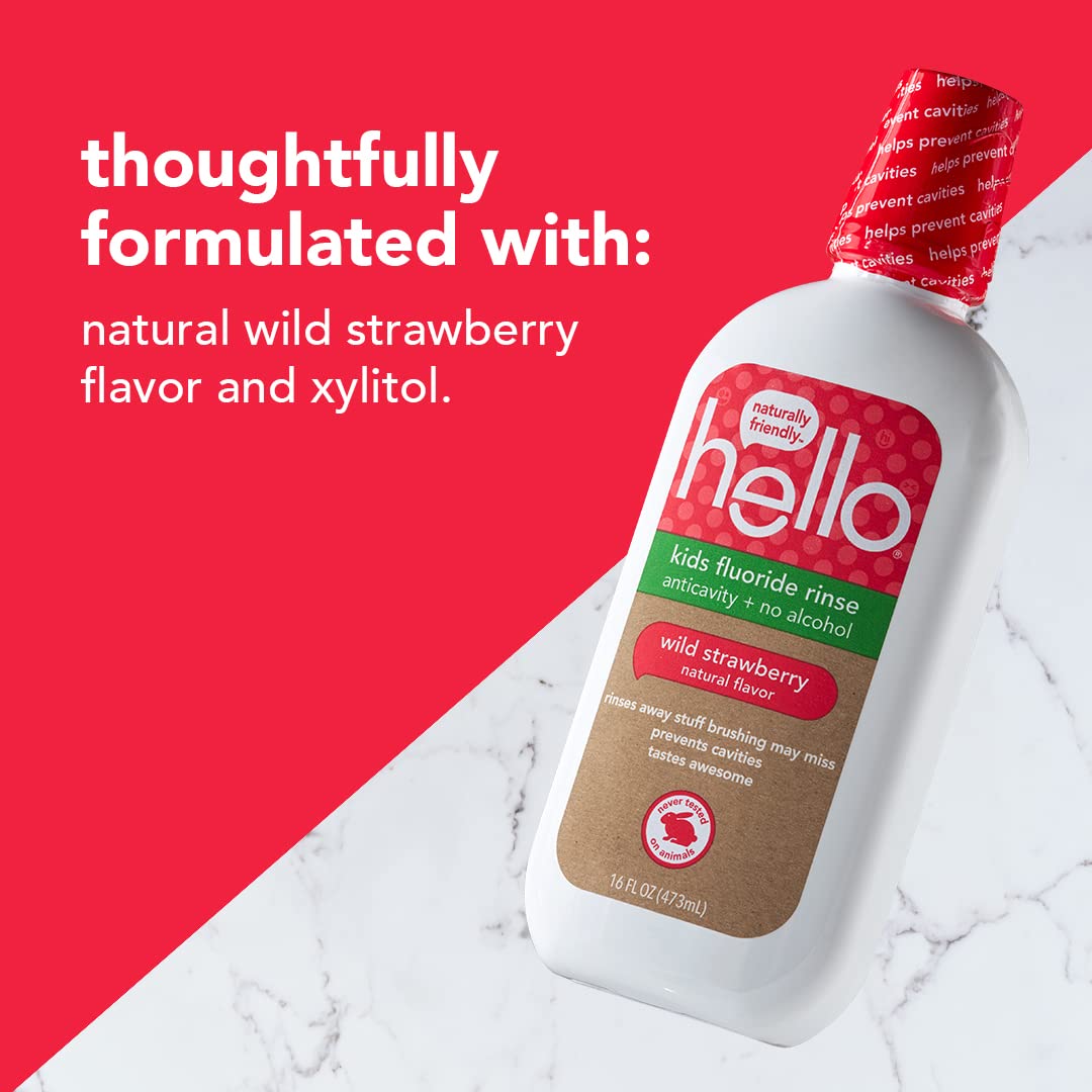 Foto 7 pulgar | Enjuague Bucal Hello Kids Wild Strawberry 473 Ml (paquete De 3) - Venta Internacional.