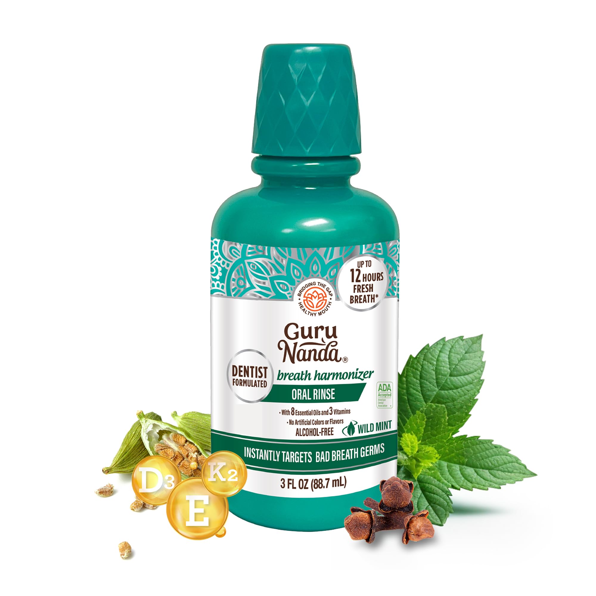Foto 2 pulgar | Enjuague Bucal Gurunanda Oral Rinse Breath Fresh 90 Ml Sin Alcohol - Venta Internacional.
