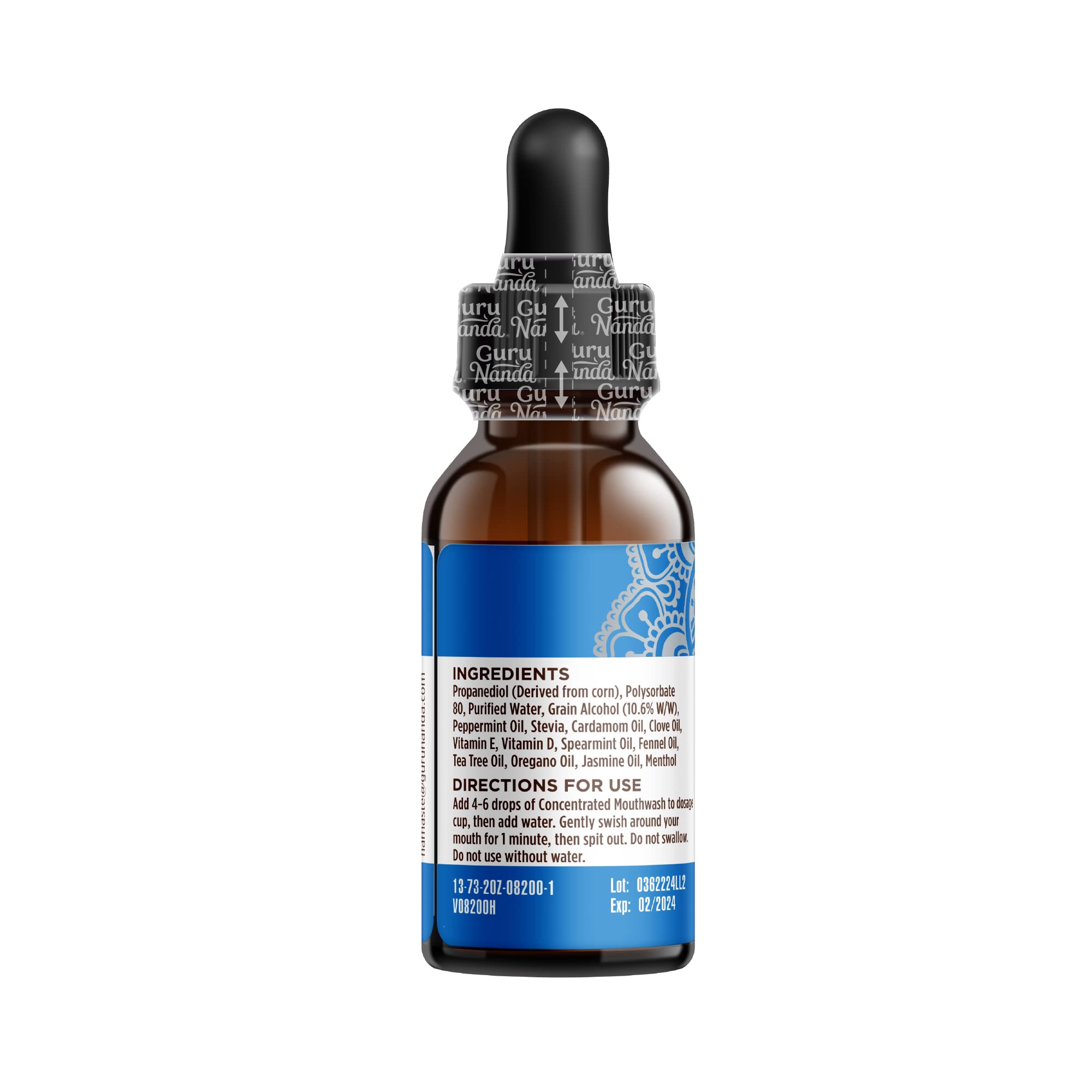Foto 8 pulgar | Enjuague Bucal Gurunanda Concentrado Menta 60 Ml (3 X 60 Ml) 300 Enjuagues - Venta Internacional.