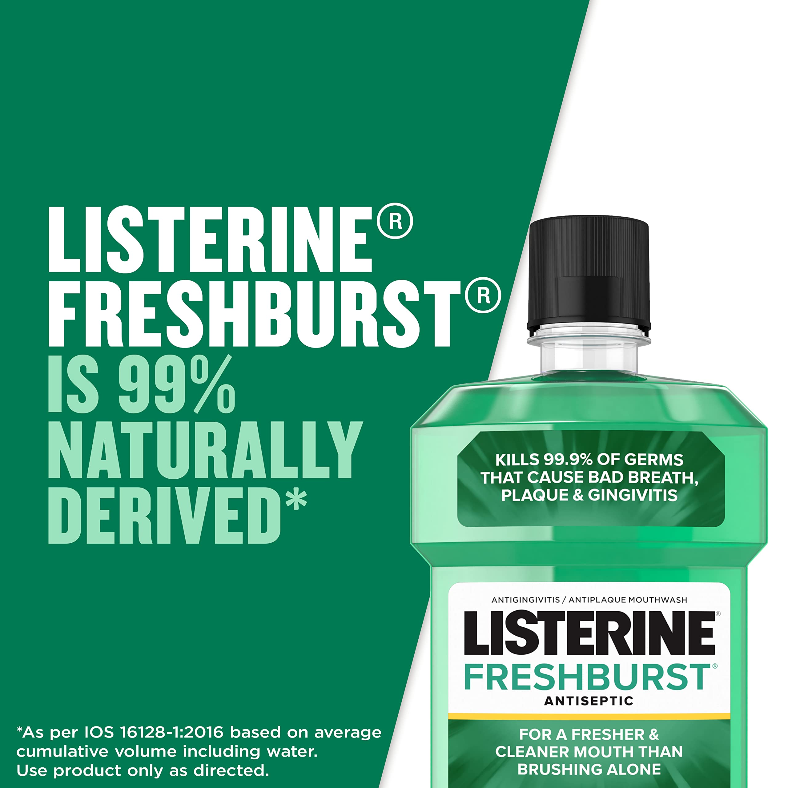 Foto 3 | Enjuague Bucal Listerine Freshburst, Antiséptico, 500 Ml, Menta Verde - Venta Internacional.