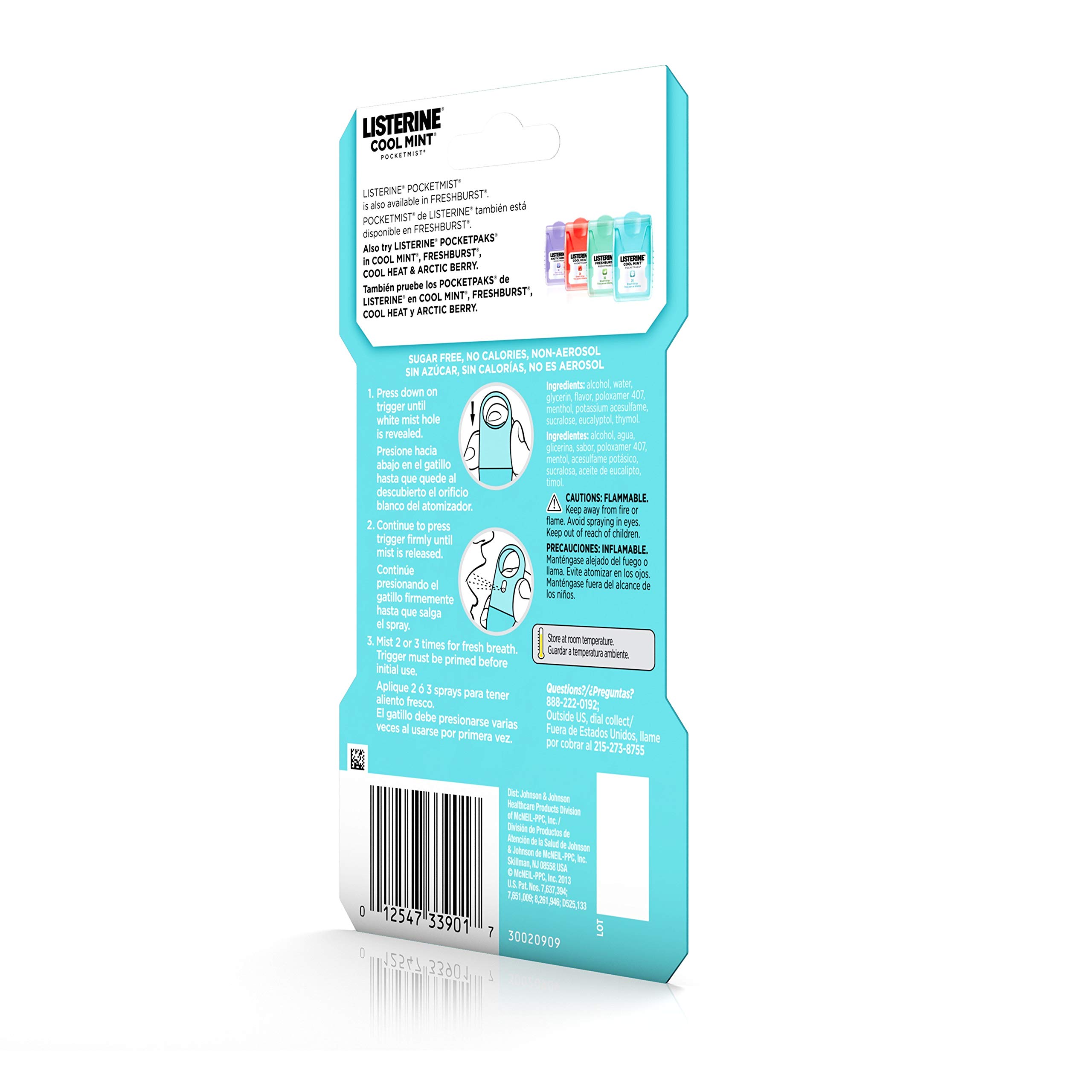 Foto 5 | Bruma De Bolsillo Para Cuidado Bucal Listerine Cool Mint 7,7 Ml - Venta Internacional.