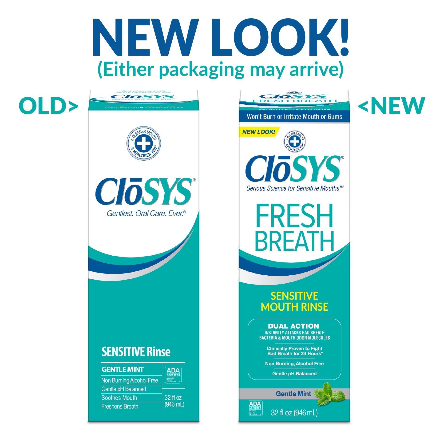 Foto 4 pulgar | Enjuague Bucal Closys Sensitive 946 Ml, Suave, Menta, Sin Alcohol - Venta Internacional.