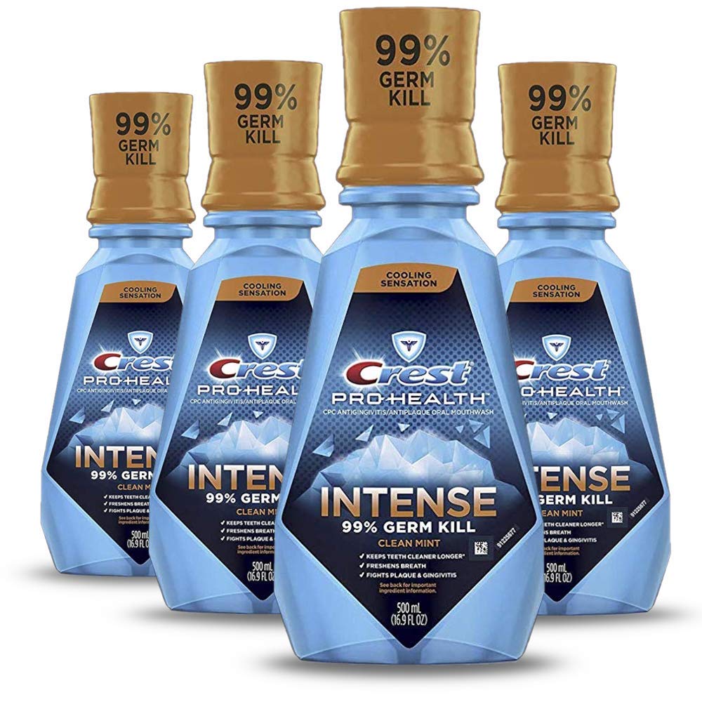 Foto 2 pulgar | Enjuague Bucal Crest Pro Health Intense Cpc Clean Mint 500 Ml X4 - Venta Internacional.