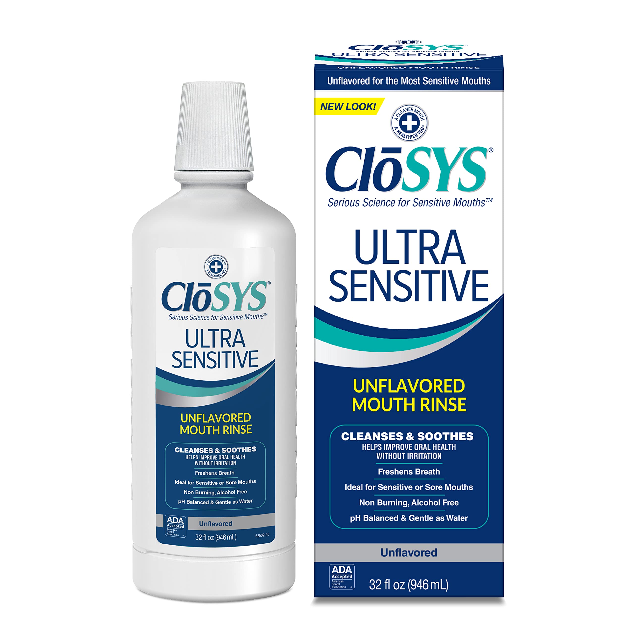 Foto 2 pulgar | Enjuague Bucal Closys Ultra Sensitive 946 Ml Sin Alcohol - Venta Internacional.
