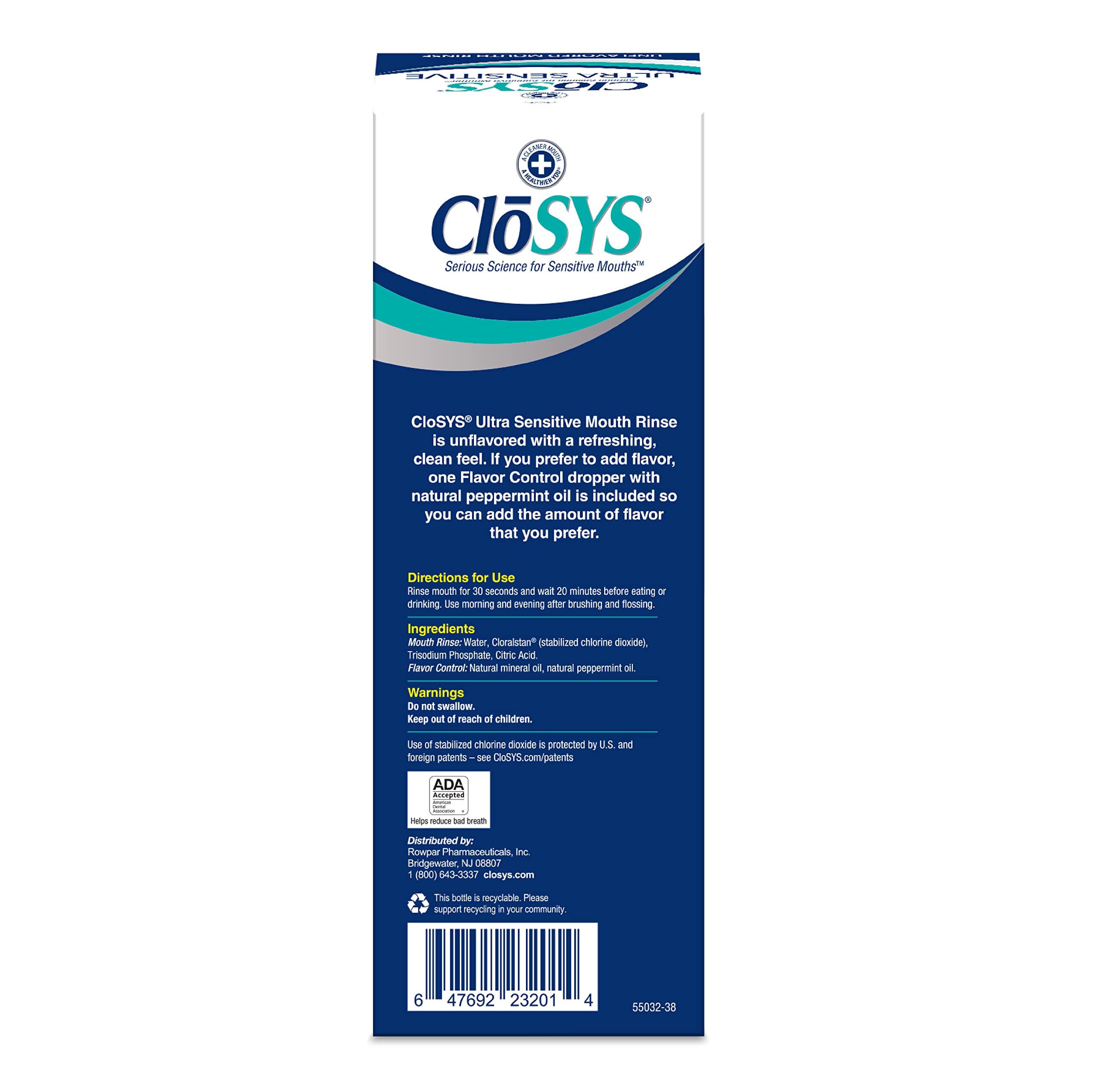 Foto 3 pulgar | Enjuague Bucal Closys Ultra Sensitive 946 Ml Sin Alcohol - Venta Internacional.