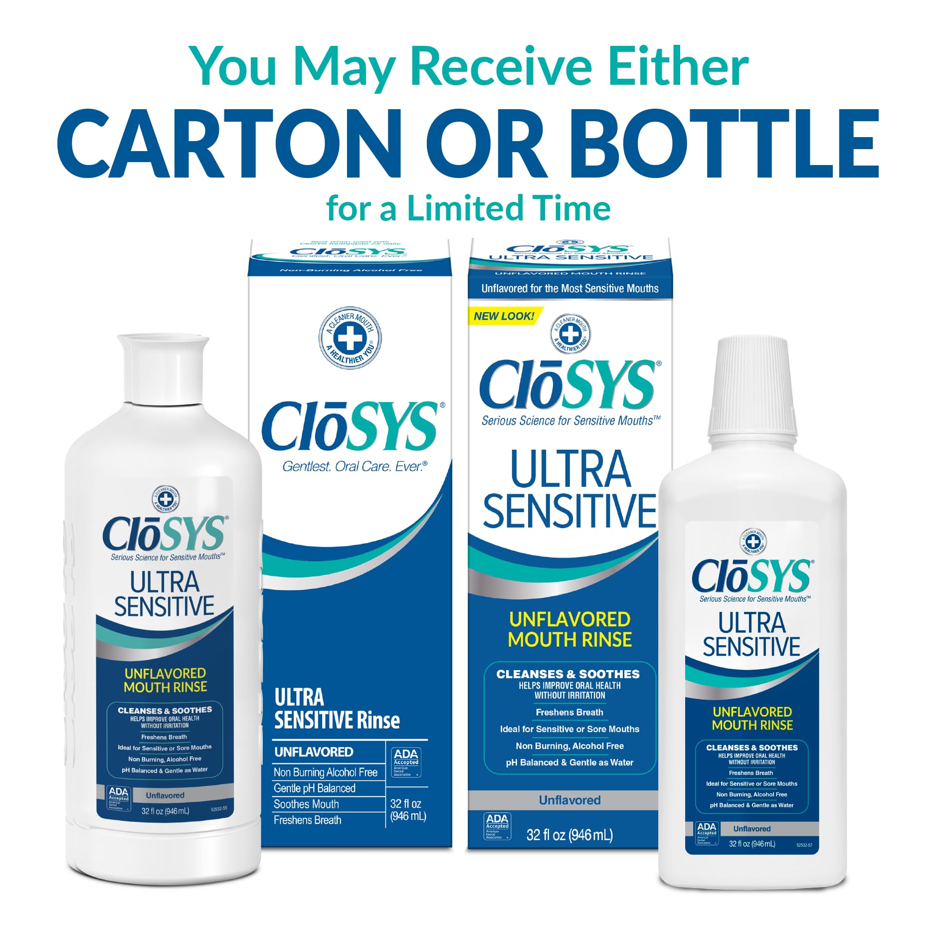 Foto 4 pulgar | Enjuague Bucal Closys Ultra Sensitive 946 Ml Sin Alcohol - Venta Internacional.