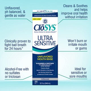 Foto 4 | Enjuague Bucal Closys Ultra Sensitive 946 Ml Sin Alcohol - Venta Internacional.