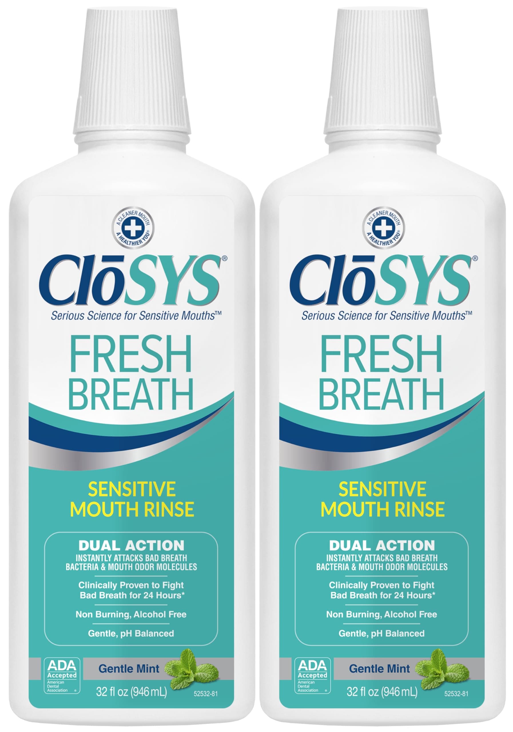 Enjuague Bucal Closys Sensitive 946 Ml, Paquete De 2 Unidades, Sin Alcohol - Venta Internacional. $963