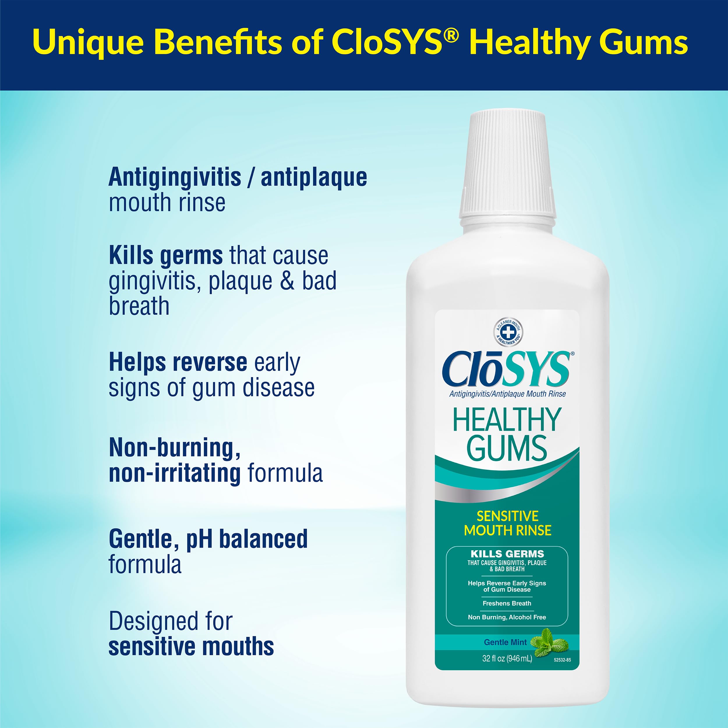 Foto 4 pulgar | Enjuague Bucal Closys Healthy Gums Oral Rinse 946 Ml - Venta Internacional.