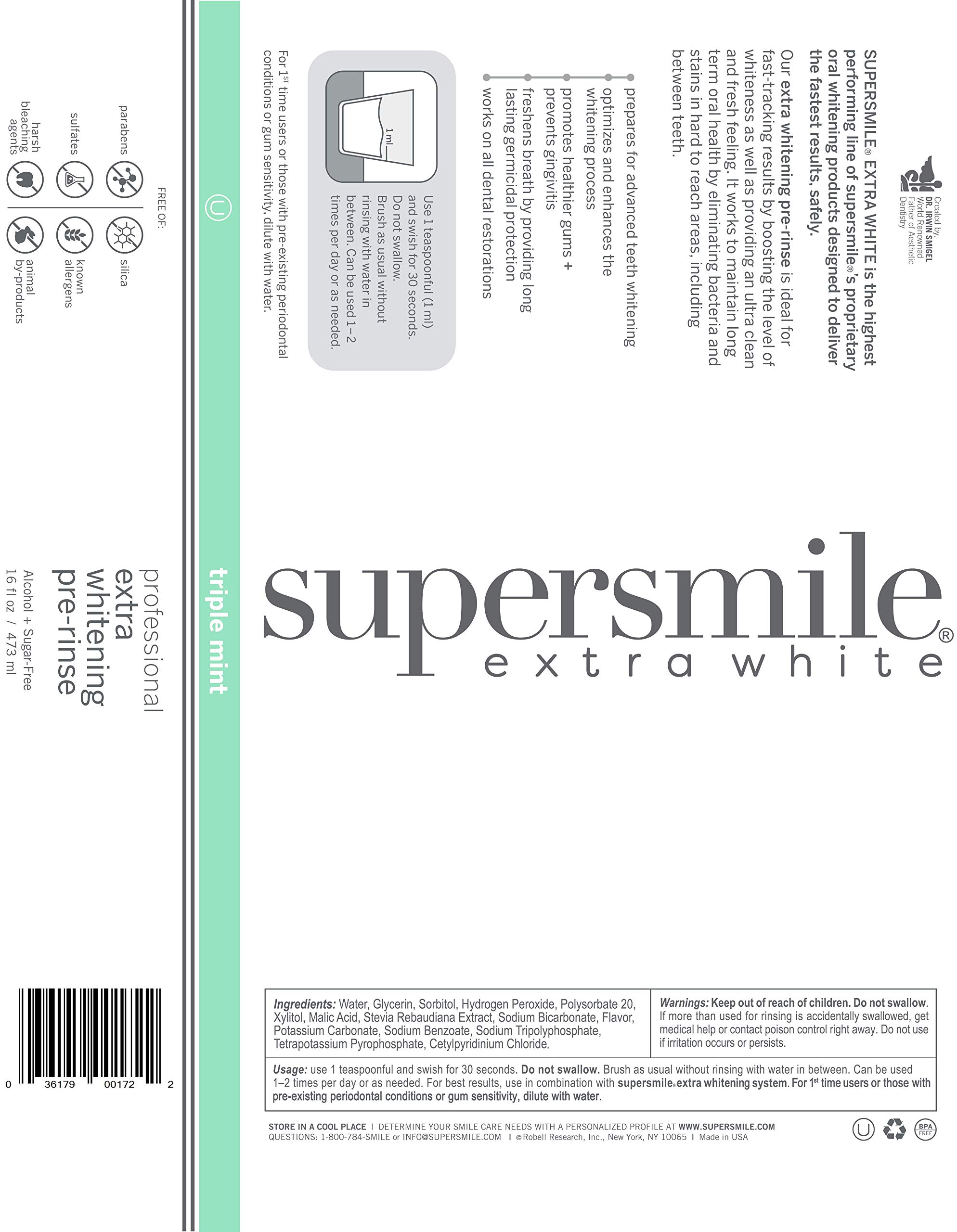 Foto 6 pulgar | Enjuague Bucal Supersmile Extra Whitening Pre-rinse, 473 Ml, 1 Botella - Venta Internacional.