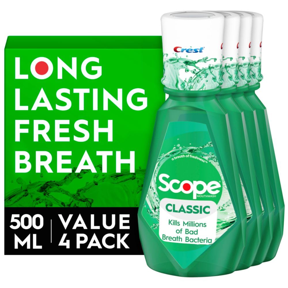 Enjuague Bucal Crest Scope Classic Original, 500 Ml, 4 Unidades - Venta Internacional.