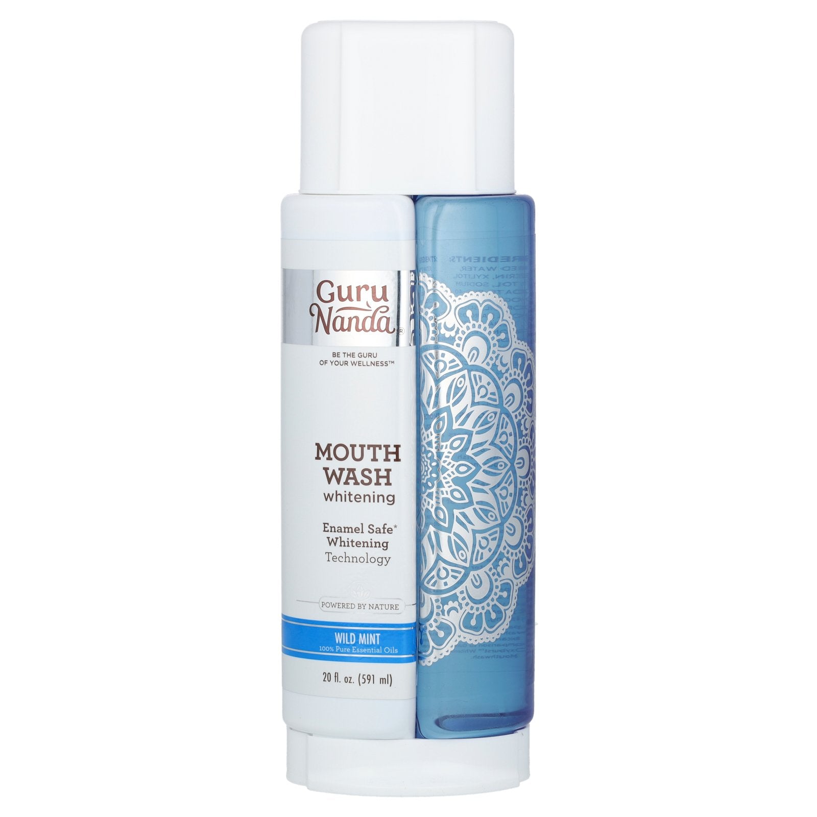Enjuague Bucal Gurunanda Blanqueador De Menta Silvestre 591 Ml - Venta Internacional.
