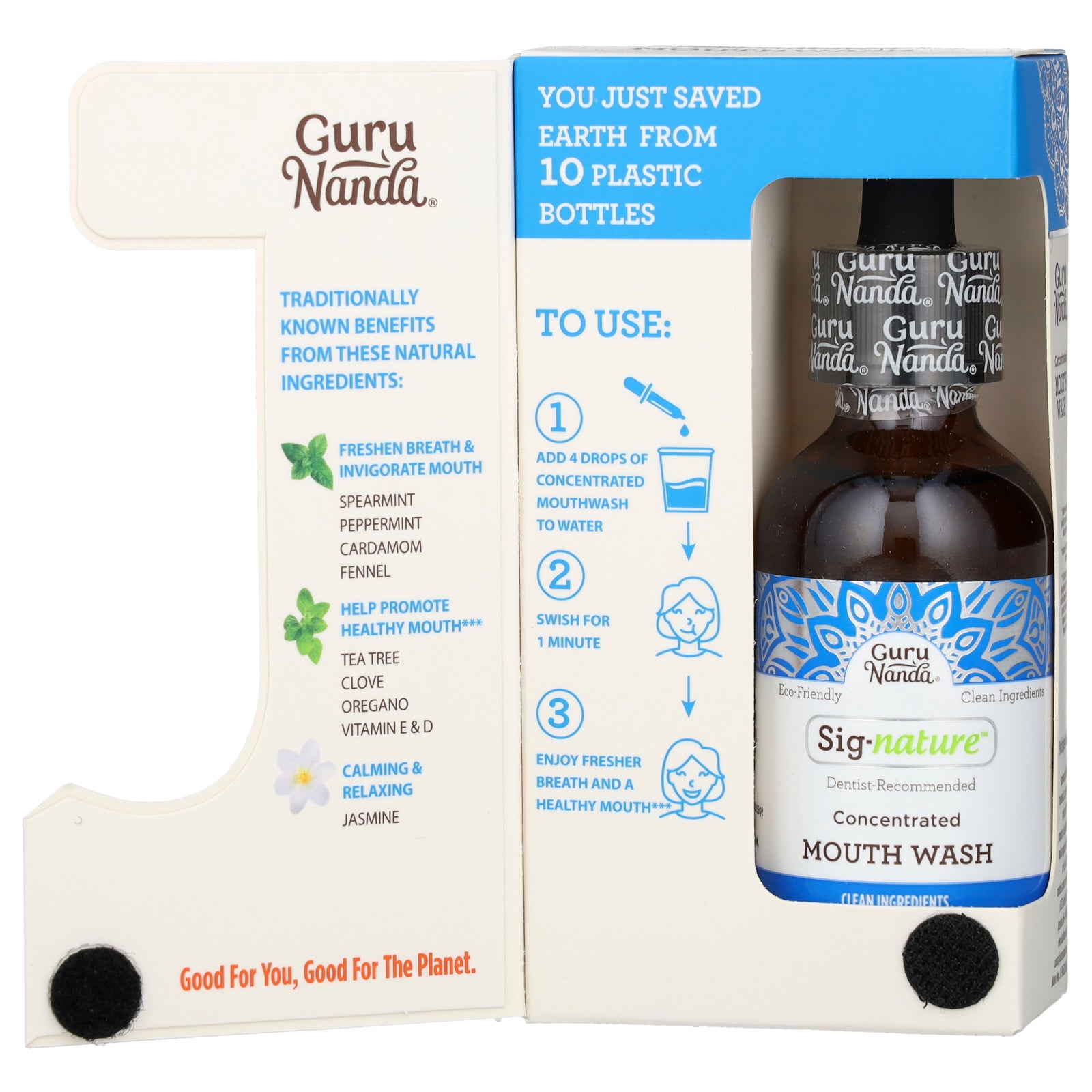 Foto 5 pulgar | Enjuague Bucal Gurunanda Sig-nature Concentrado De Menta Silvestre, 59 Ml - Venta Internacional.