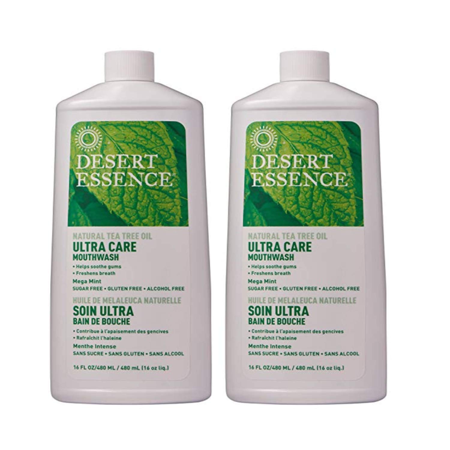 Enjuague Bucal Desert Essence Ultra Care, Aceite De Árbol De Té, 480 Ml, Paquete De 2 - Venta Internacional.