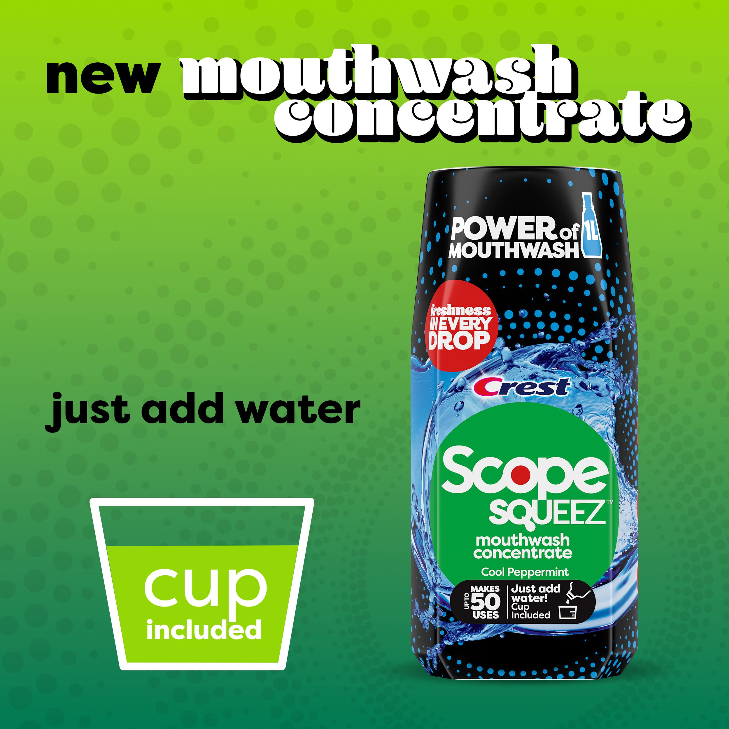 Foto 3 pulgar | Enjuague Bucal Crest Scope Squeez Cool Peppermint  Botella De 50 Ml - Venta Internacional.