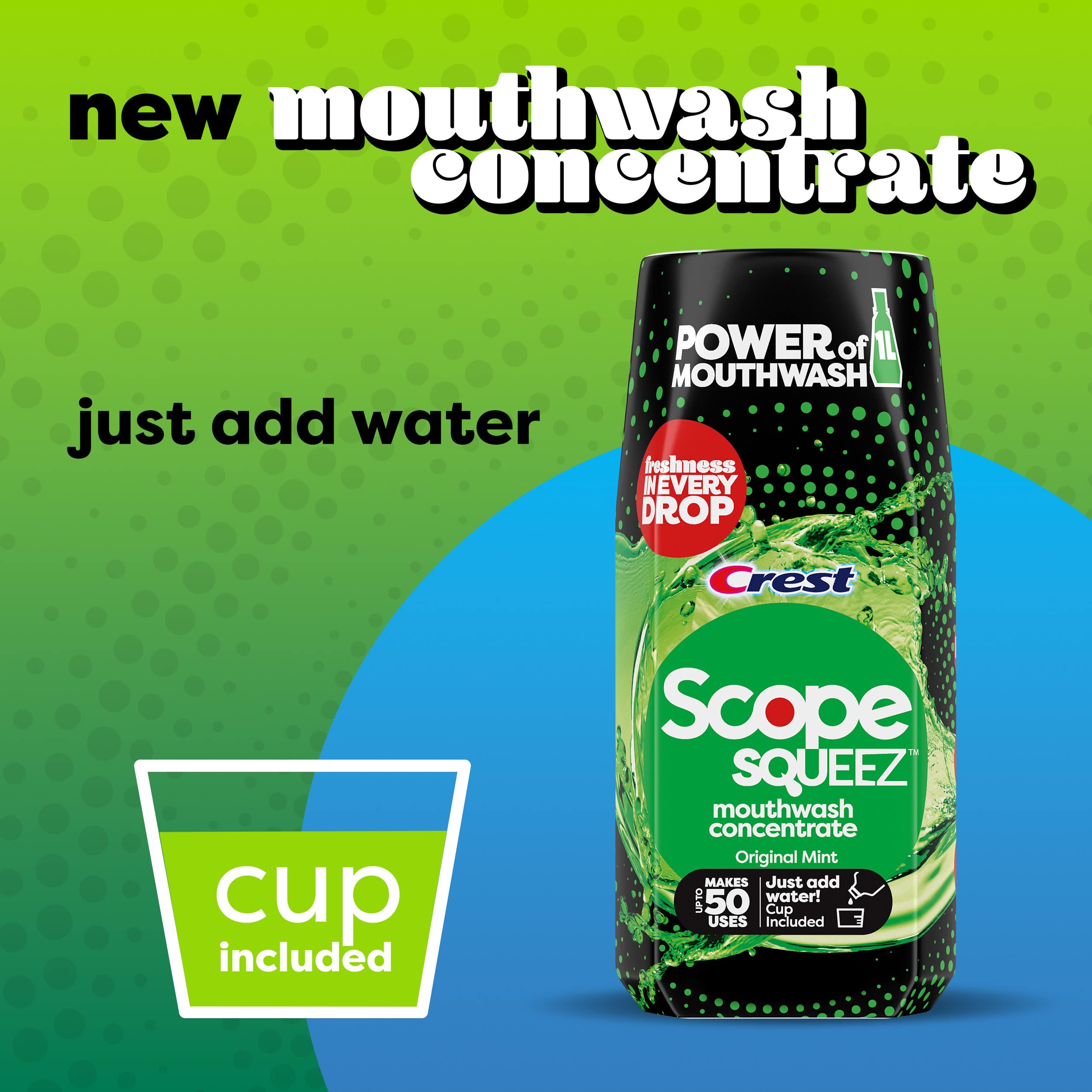 Foto 2 | Enjuague Bucal Crest Scope Squeez Concentrate  Botella De 50 Ml - Venta Internacional.