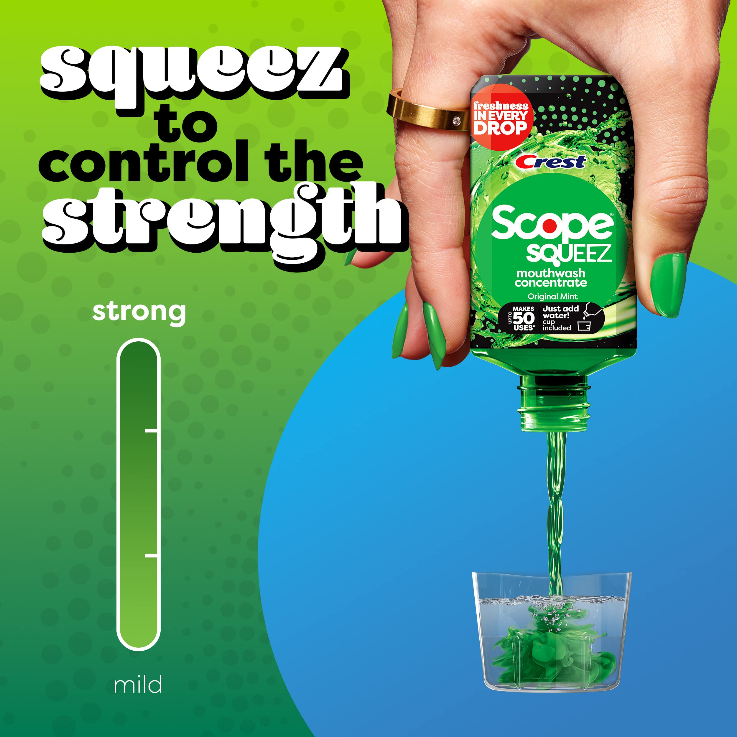 Foto 3 | Enjuague Bucal Crest Scope Squeez Concentrate  Botella De 50 Ml - Venta Internacional.