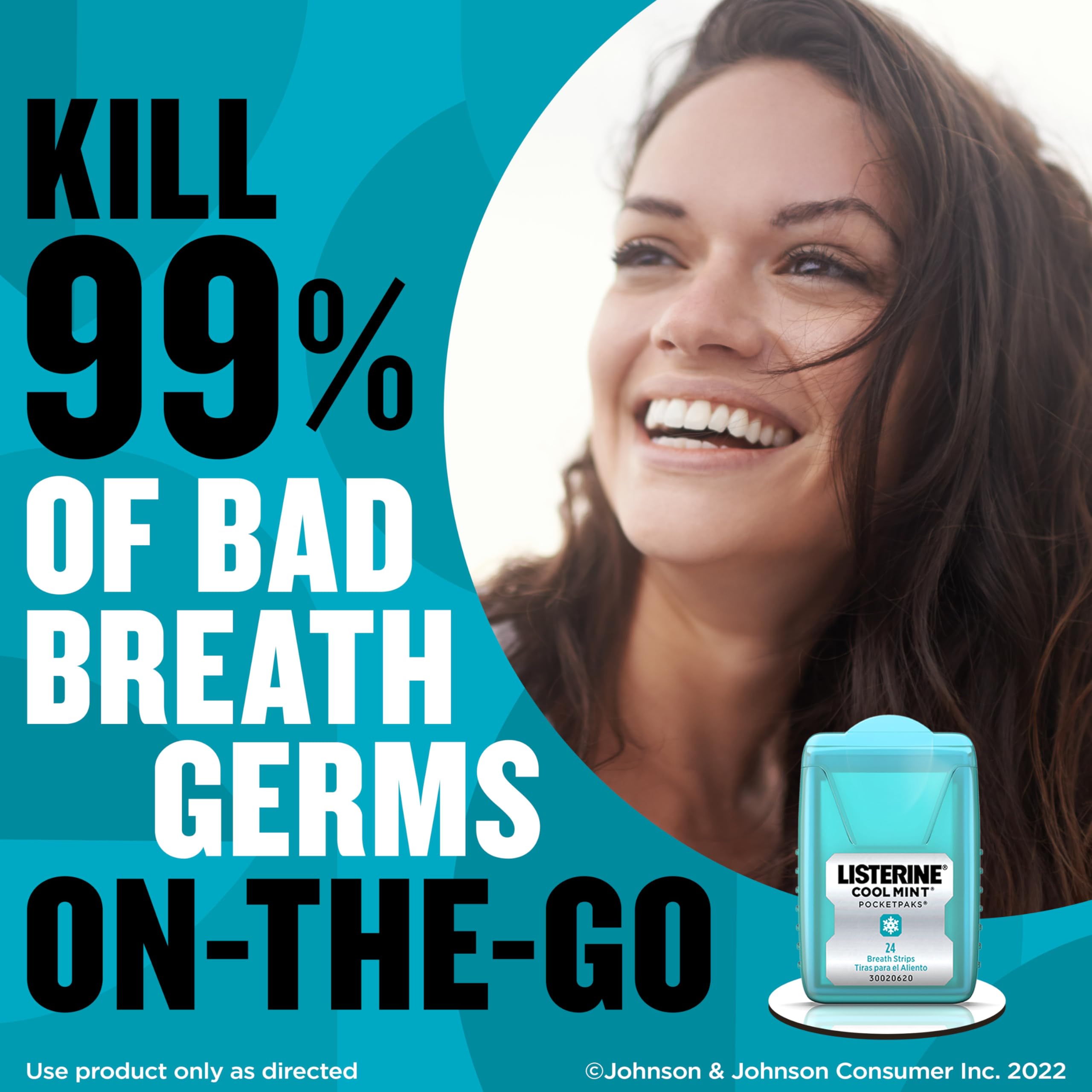 Foto 4 pulgar | Breath Strips Listerine Pocketpaks Cool Mint  72 Unidades  2 Unidades - Venta Internacional.