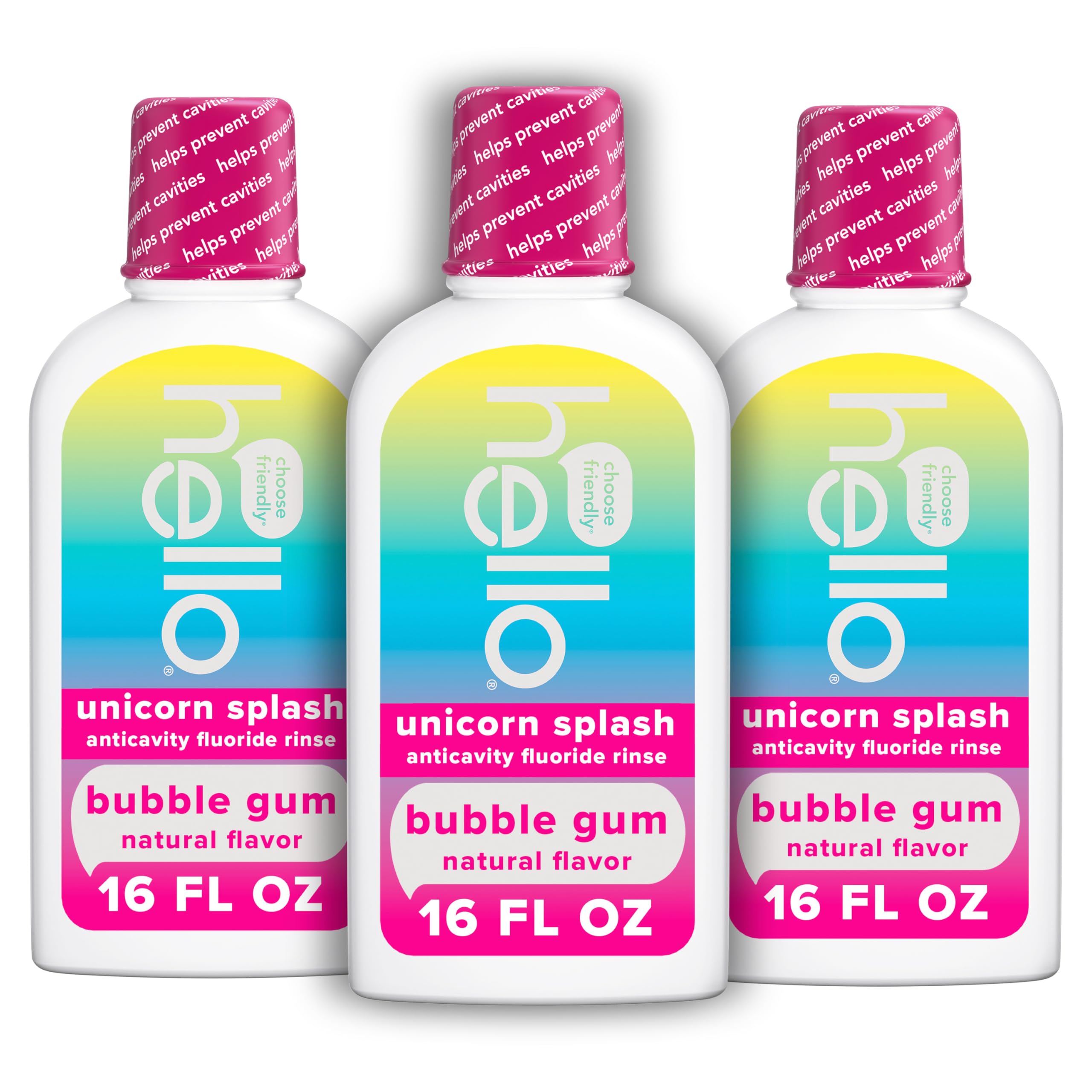 Enjuague Bucal Hello Kids Con Sabor A Chicle Con Forma De Unicornio  480 Ml (paquete De 3) - Venta Internacional.