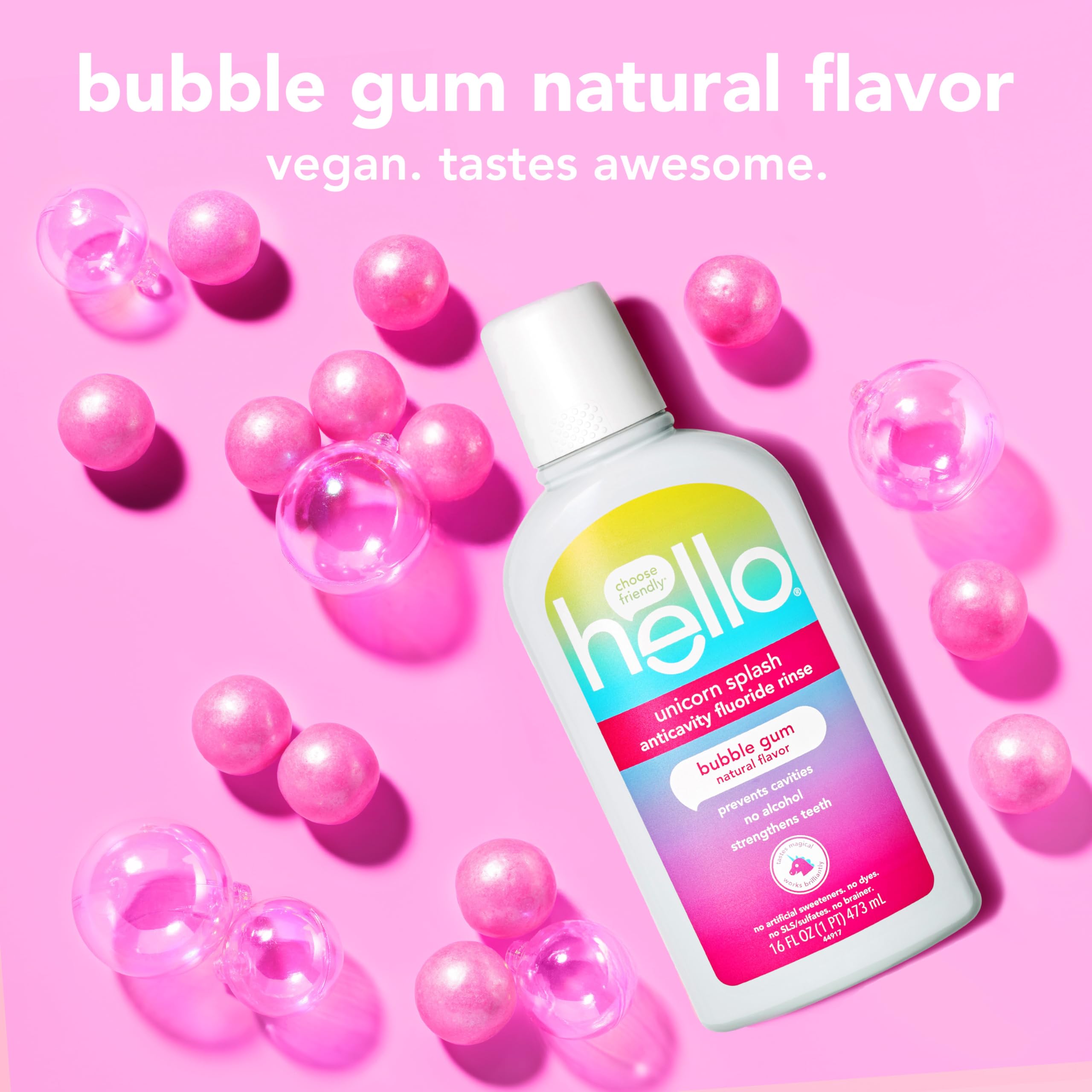 Foto 5 pulgar | Enjuague Bucal Hello Kids Con Sabor A Chicle Con Forma De Unicornio  480 Ml (paquete De 3) - Venta Internacional.