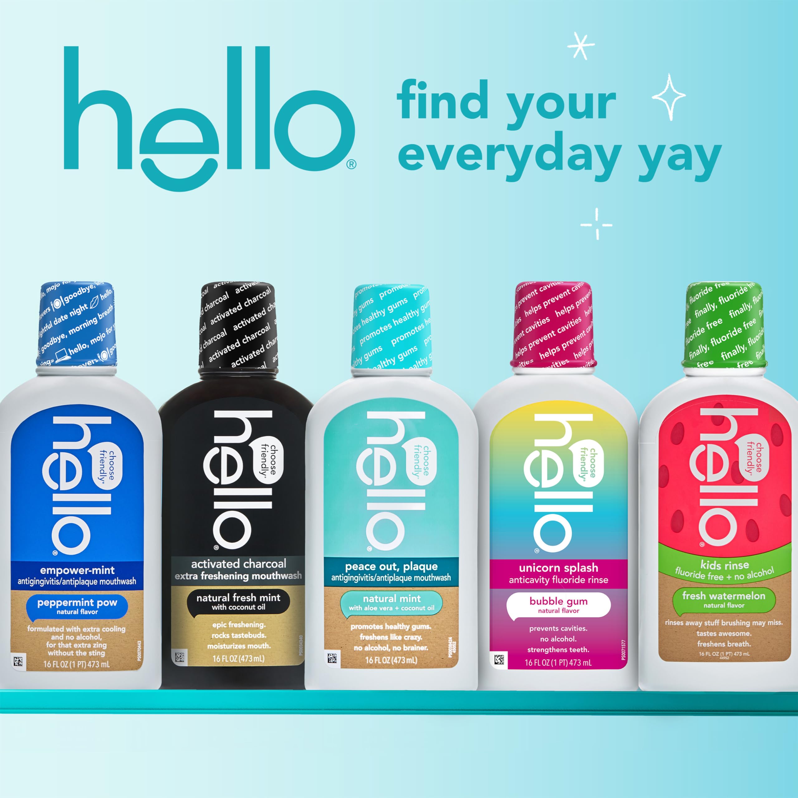 Foto 6 | Enjuague Bucal Hello Kids Con Sabor A Chicle Con Forma De Unicornio  480 Ml (paquete De 3) - Venta Internacional.
