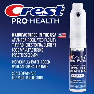 Foto 6 | Breath Spray Crest Pro-health Sin Alcohol Menta Limpia 7 Ml 3 Unidades - Venta Internacional.